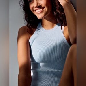 Light Blue Ribbed Top By Pickletini Size XS